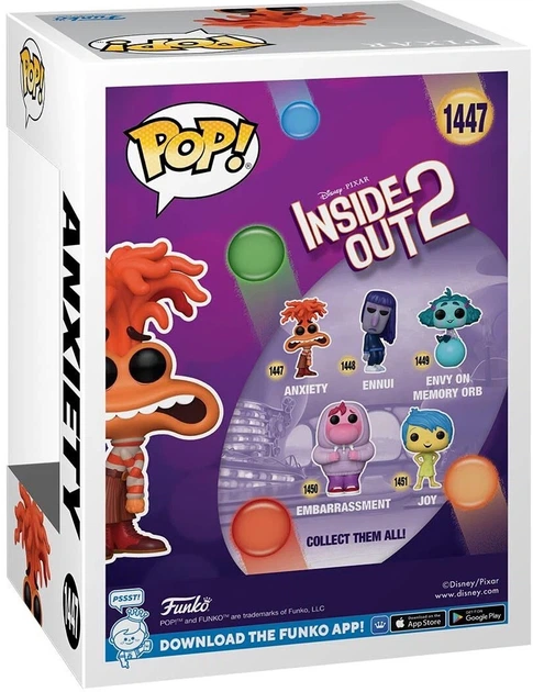 Figurka Funko Pop! Disney Pixar Inside Out 2 1447 Anxiety 75996 (889698759960) - obraz 3