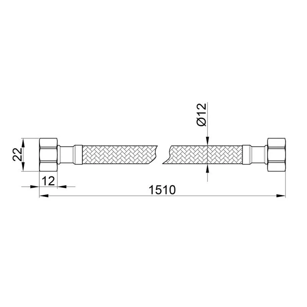 Гнучка підводка для води Thermo Alliance Standart 150 см ГР SD397W150 - зображення 2