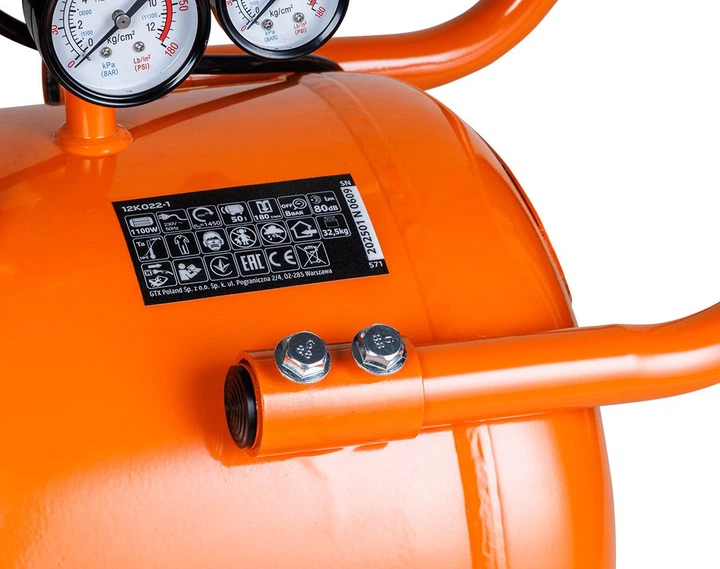 Kompresor bezolejowy NEO Tools 50 l 12K022-1 (5907558479638) - obraz 6