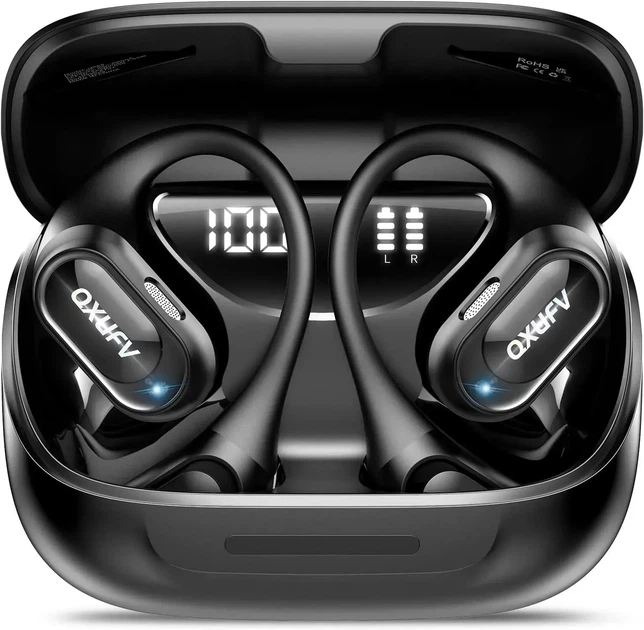 Бездротові навушники Open-Ear QXUFV QX68 з Bluetooth 5.4 та глибоким басом - Фото 1 Бездротові навушники Open-Ear QXUFV QX68 з Bluetooth 5.4 та глибоким басом - зображення 1