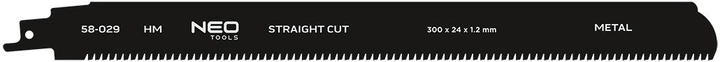 Полотно до шабельної пилки NEO Tools HM 300 мм 58-029 (5906692006137) - зображення 2
