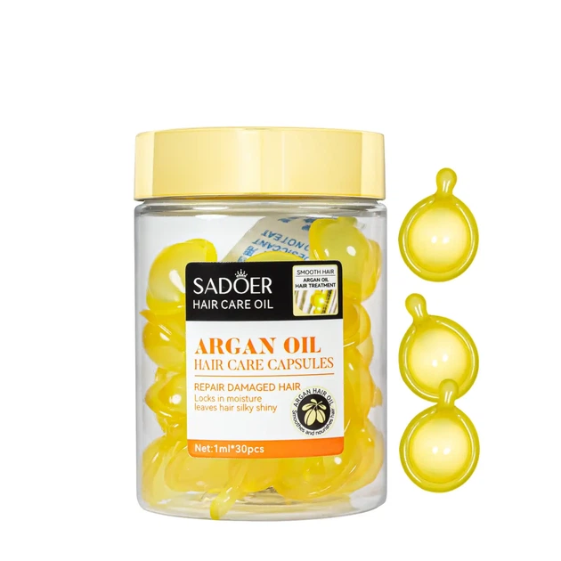 Витаминные капсулы для поврежденных волос с аргановым маслом Sadoer Hair Care Oil SD74237, 30шт - изображение 2