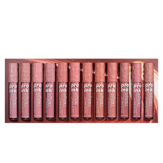 Набор матовых блесков для губ Note Make Up 12 штук - Фото 2 Набор матовых блесков для губ Note Make Up 12 штук - изображение 2