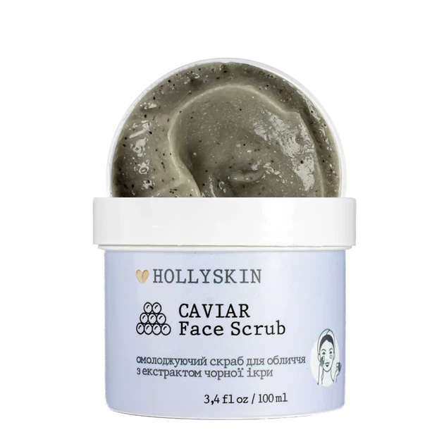 Скраб для обличчя Hollyskin Caviar Face Scrub з екстрактом чорної ікри 100 мл 0209h - Фото 1 Скраб для обличчя Hollyskin Caviar Face Scrub з екстрактом чорної ікри 100 мл 0209h - зображення 1