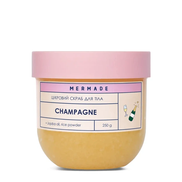 Сахарный скраб для тела Mermade Champagne / Cheers аромат "Шампанское" 250 г - Фото 1 Сахарный скраб для тела Mermade Champagne / Cheers аромат "Шампанское" 250 г - изображение 1
