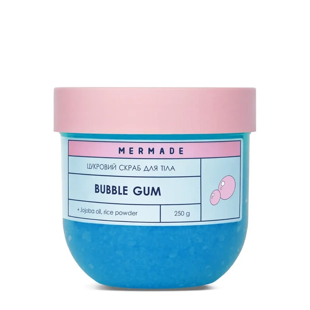 Сахарный скраб для тела Mermade Bubble Gum аромат "Жвачка" 250 г - Фото 1 Сахарный скраб для тела Mermade Bubble Gum аромат "Жвачка" 250 г - изображение 1