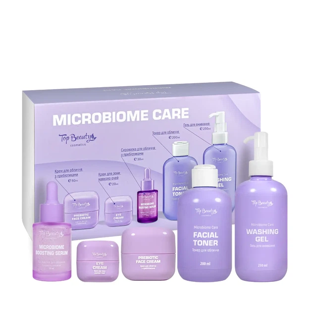 Подарочный набор косметики по уходу за лицом Top Beauty Microbiome Care для женщин 5 продуктов - Фото 1 Подарочный набор косметики по уходу за лицом Top Beauty Microbiome Care для женщин 5 продуктов - изображение 1