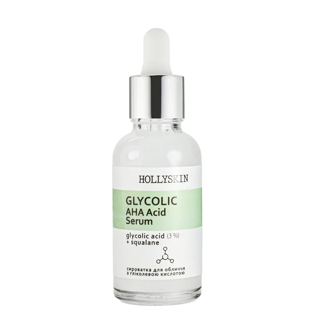 Сыворотка для лица Hollyskin Glycolic AHA Acid Serum на основе гликолевой кислоты 30 мл - изображение 2