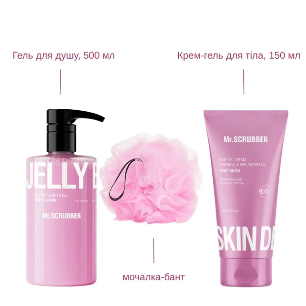 Подарочный набор косметики для женщин Mr. Scrubber Gift Set Sweet Guava, 3 продукта - изображение 2