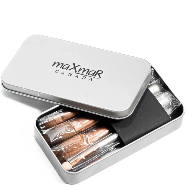 Набор кистей для макияжа MaXmaR 7 шт Silver MB-209 - изображение 4