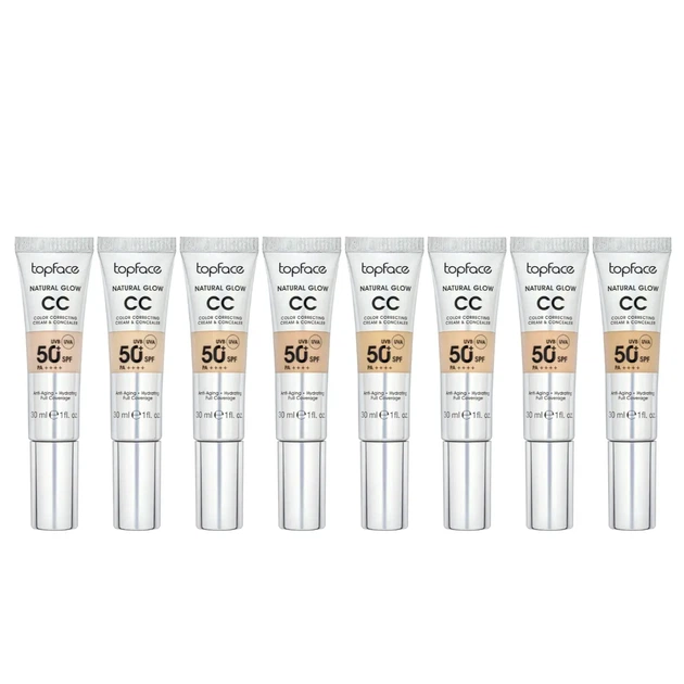 Тональный СС-крем topface Natural Glow CC Cream & Concealer SPF50 PT472 30 мл , 008 Dark Sand/Темный песочный - Фото 3 Тональный СС-крем topface Natural Glow CC Cream & Concealer SPF50 PT472 30 мл , 008 Dark Sand/Темный песочный - изображение 3