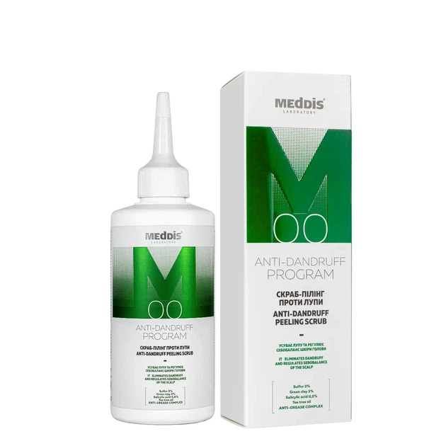 Скраб-пилинг против перхоти Meddis Anti Dandruff Peeling Scrub 200 мл - Фото 1 Скраб-пилинг против перхоти Meddis Anti Dandruff Peeling Scrub 200 мл - изображение 1