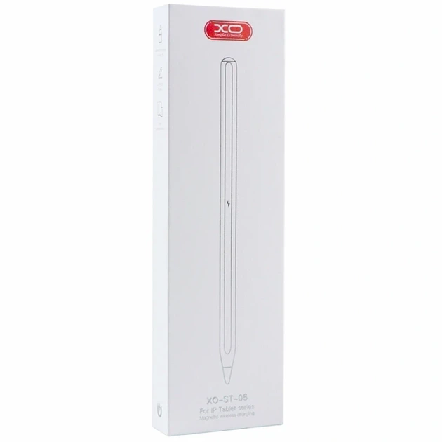 Стилус XO ST-05 для iPad 2-Gen белый 3,7 Вт 90 mAh магнитное крепление беспроводная зарядка - Фото 2 Стилус XO ST-05 для iPad 2-Gen белый 3,7 Вт 90 mAh магнитное крепление беспроводная зарядка - изображение 2