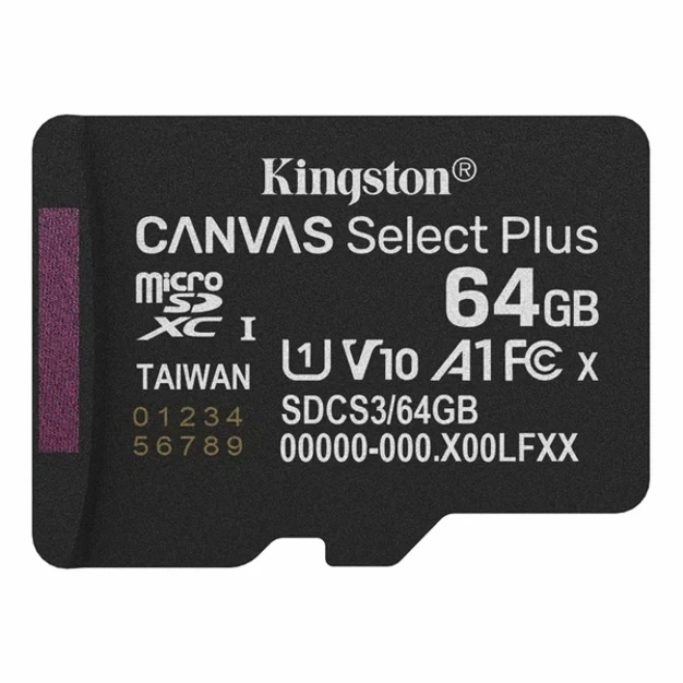 Карта пам'яті microSDXC Kingston Canvas Select Plus 64GB UHS-I A1 чорний для фото та відео - Фото 7 Карта пам'яті microSDXC Kingston Canvas Select Plus 64GB UHS-I A1 чорний для фото та відео - зображення 7
