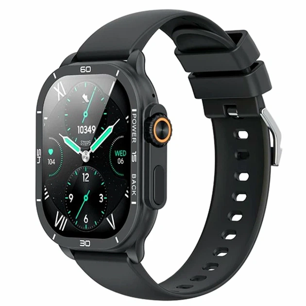 Смарт годинник XO J12 AMOLED 2.06 дюйма Bluetooth 5.3 IP68 чорний для активності та здоров'я - Фото 1 Смарт годинник XO J12 AMOLED 2.06 дюйма Bluetooth 5.3 IP68 чорний для активності та здоров'я - зображення 1