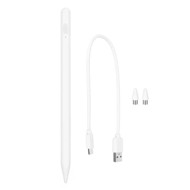 Стилус P1006A активный универсальный ёмкость 130mAh белый алюминий для сенсорных устройств - Фото 4 Стилус P1006A активный универсальный ёмкость 130mAh белый алюминий для сенсорных устройств - изображение 4