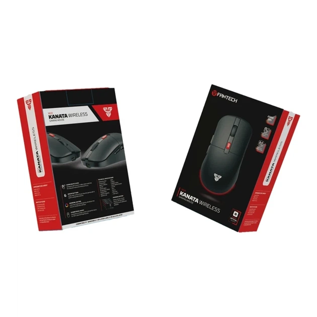 Беспроводная игровая мышь Fantech WG9 Kanata черный 2.4GHz 6 кнопок 600mAh ABS пластик 122x67x40мм - Фото 3 Беспроводная игровая мышь Fantech WG9 Kanata черный 2.4GHz 6 кнопок 600mAh ABS пластик 122x67x40мм - изображение 3