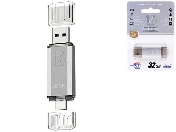 Флешка USB Flash Drive T&G 32GB USB Type C Черный для хранения и переноса данных - Фото 8 Флешка USB Flash Drive T&G 32GB USB Type C Черный для хранения и переноса данных - изображение 8