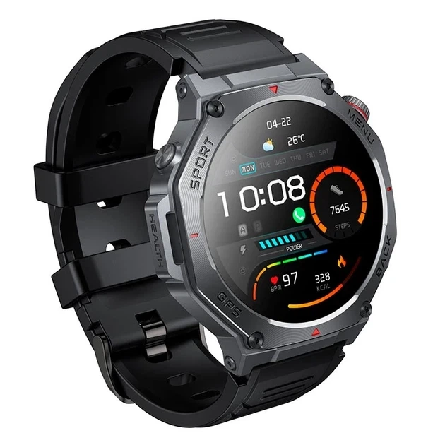 Смарт годинник Hoco Y37 GPS 3ATM AMOLED 1.43 дюйми чорний для спорту та активного відпочинку - зображення 6