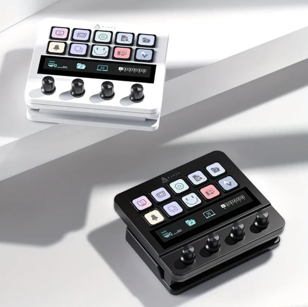 Міні-клавіатура консольна панель Ajazz AKP05E Stream Controller, Studio Deck, 15 макропрограмованих клавіш (чорний) - изображение 3