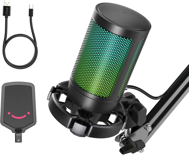 Мікрофон конденсаторний Fifine A6T USB Black - Фото 4 Мікрофон конденсаторний Fifine A6T USB Black - зображення 4