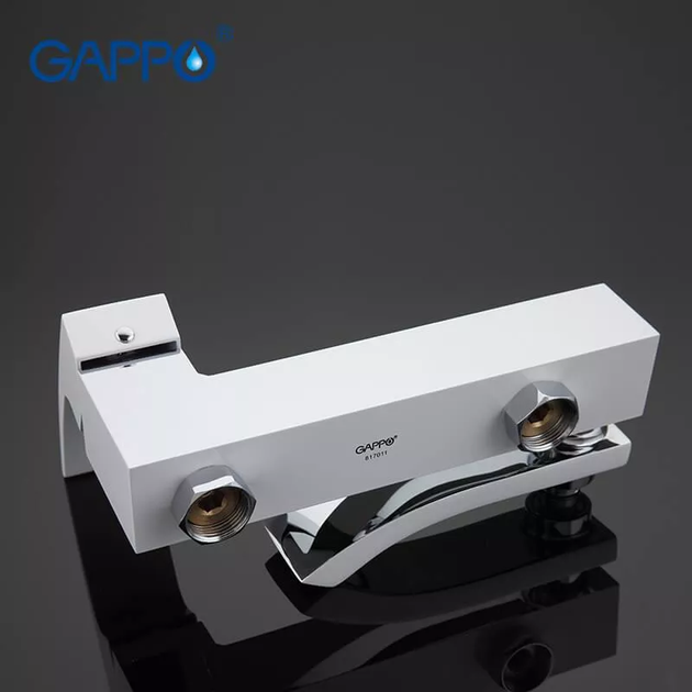 Змішувач для ванни G3207-8, білий/хром GAPPO G3207-8 - изображение 4