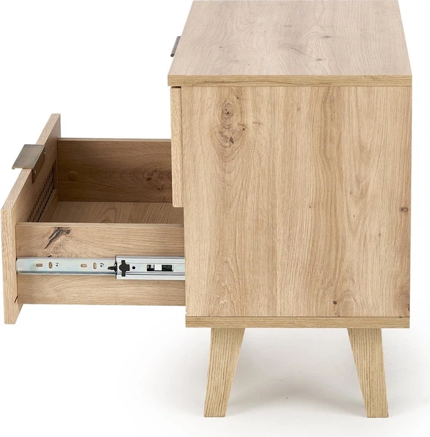 Szafka nocna Halmar BORNEO SN-1 z dwoma szufladami 34 x 50 x 52 cm Dąb artisan(5905248127333) - obraz 4