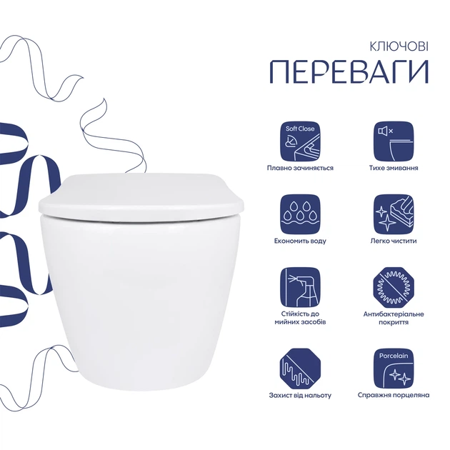 Унитаз подвесной Qtap Robin ML Ultra Quiet 520×365×365 мм, с сиденьем Soft-close MagLock, White QTROBML26W49623 - Фото 3 Унитаз подвесной Qtap Robin ML Ultra Quiet 520×365×365 мм, с сиденьем Soft-close MagLock, White QTROBML26W49623 - изображение 3