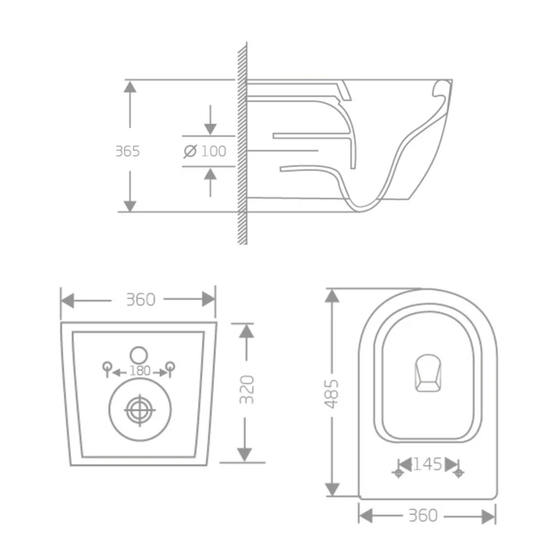 Унитаз подвесной Jay Rimless 485×360×320 мм, White, с сиденьем Slim Duroplast/ Soft-close/ Quick Relase QT07335177RW Qtap - Фото 2 Унитаз подвесной Jay Rimless 485×360×320 мм, White, с сиденьем Slim Duroplast/ Soft-close/ Quick Relase QT07335177RW Qtap - изображение 2