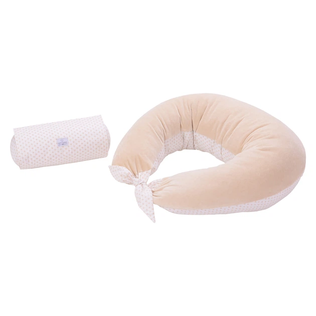 Подушка для годування Baby Veres "Comfort Lux Velour stars beige" 200х75 - зображення 3
