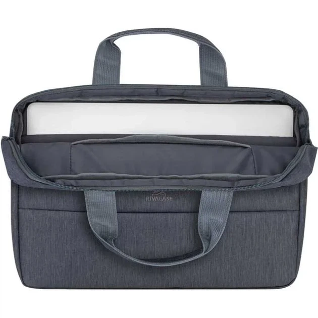 Сумка для ноутбука 14" RIVACASE Prater 7522 Dark Gray - Фото 4 Сумка для ноутбука 14" RIVACASE Prater 7522 Dark Gray - изображение 4