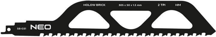 Полотно до шабельної пилки NEO Tools HM 305 x 50 x 1.5 мм 2TPI 58-031 (5906692006151) - зображення 2