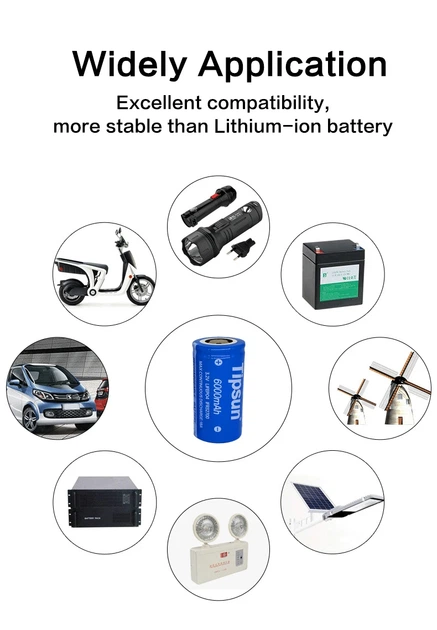 Аккумулятор 32700 TiPsun LiFePo4 3.2V 6000mah литий-железо-фосфатный на шпильках с резьбой (18869) - изображение 4