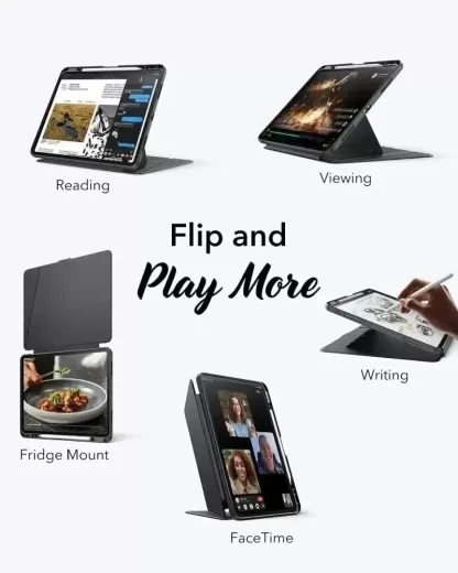 Чохол-підставка ESR Flip Magnetic Case with Pencil Holder Black для iPad Pro 11" M5 | M4 (2025 | 2024) - Фото 2 Чохол-підставка ESR Flip Magnetic Case with Pencil Holder Black для iPad Pro 11" M5 | M4 (2025 | 2024) - зображення 2