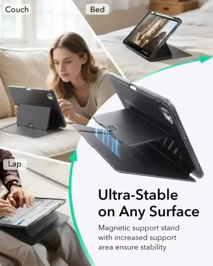 Чохол-підставка ESR Flip Magnetic Case with Pencil Holder Black для iPad Pro 11" M5 | M4 (2025 | 2024) - Фото 3 Чохол-підставка ESR Flip Magnetic Case with Pencil Holder Black для iPad Pro 11" M5 | M4 (2025 | 2024) - зображення 3