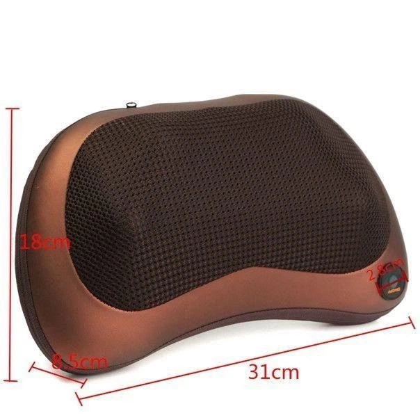 Масажер для шиї та плечей Massage Pillow ART-8028/5290, масажна подушка з роликовим масажем та інфрачервоним прогріванням, живлення від мережі та прикурювача авто, знімання напруги та спазмів, для спини, шиї, плечей - Фото 5 Масажер для шиї та плечей Massage Pillow ART-8028/5290, масажна подушка з роликовим масажем та інфрачервоним прогріванням, живлення від мережі та прикурювача авто, знімання напруги та спазмів, для спини, шиї, плечей - зображення 5