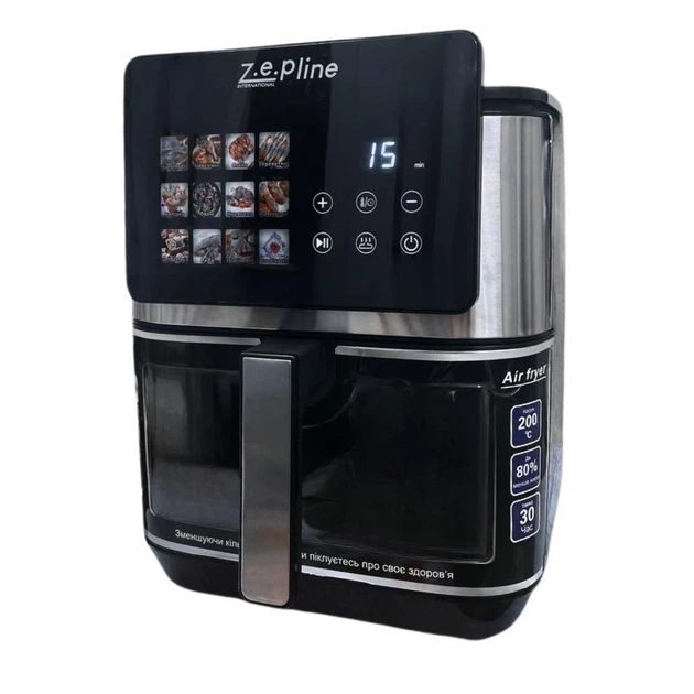 Аерофрітюрниця Zepline ZP‑00341 13 л 4200 Вт, сенсорна, 2 ТЕНи, 10 програм, таймер, знімна чаша, мультифункціональна - зображення 9