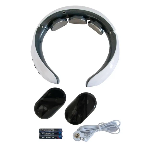 Імпульсний масажер для шиї Smart Neck Massager HX-1680, мікрострумовий масаж, портативний масажер для розслаблення шийних м'язів, зняття болю, стресу та напруги, 5 режимів масажу, живлення від батарей AAA - изображение 3