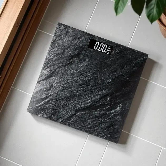 Підлогові електронні ваги Domotec MS-10000 до 180 кг, LED-дисплей, вимірювання температури, загартоване скло під камінь, автоматичне включення/вимкнення, компактні та стильні - изображение 2