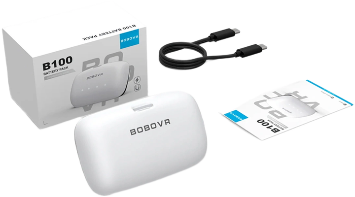 Зовнішній акумулятор BoboVR B100 для Meta Quest 3/3S White (6937267000402) - зображення 2