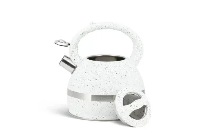Чайник из нержавеющей стали со свистком Edenberg 3л EB-2475 White - изображение 3
