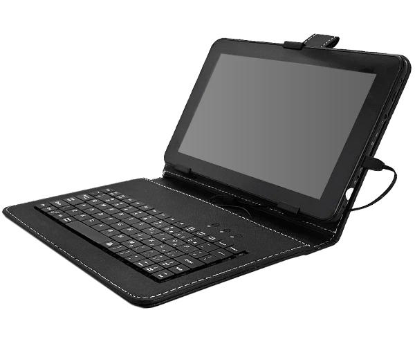 Чехол для планшета универсальный с клавиатурой Micro-USB 9.7-11" подставка Black (19003) - изображение 2