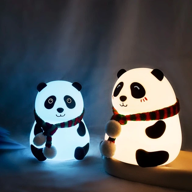 Ночник детский силиконовый Панда LOSSO светодиодный мягкий светильник RGB 1200 мАч White (18966) - Фото 6 Ночник детский силиконовый Панда LOSSO светодиодный мягкий светильник RGB 1200 мАч White (18966) - изображение 6