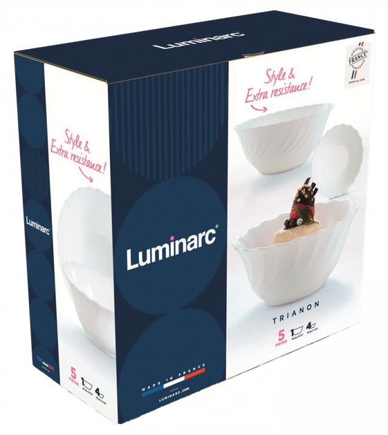 Набор салатников Trianon Luminarc J3190 5шт - изображение 2