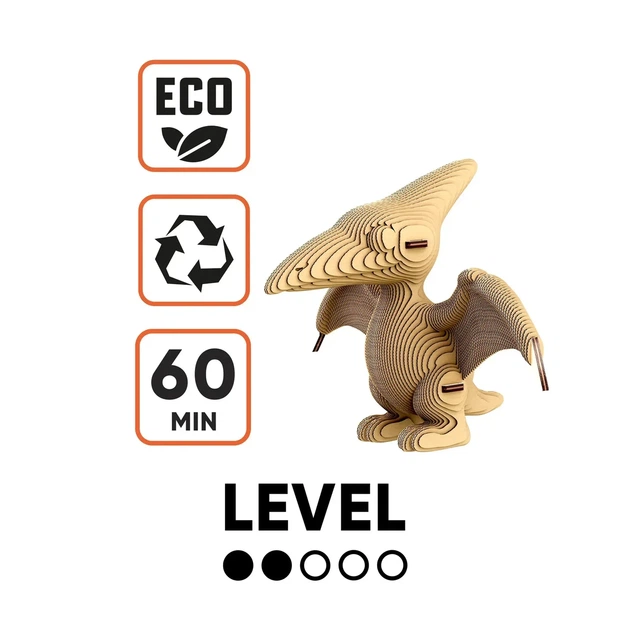 3D Пазл Конструктор Картонний Cartonic Птеродактіль Динозавр (Pterodactyl Collectible) 149 деталей - Фото 6 3D Пазл Конструктор Картонний Cartonic Птеродактіль Динозавр (Pterodactyl Collectible) 149 деталей - зображення 6