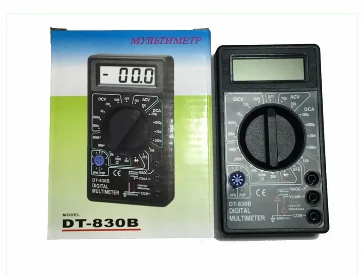 Универсальный мультиметр DT 830B вольтметр, амперметр цифровой тестер с большим экраном 1001 - Фото 9 Универсальный мультиметр DT 830B вольтметр, амперметр цифровой тестер с большим экраном 1001 - изображение 9