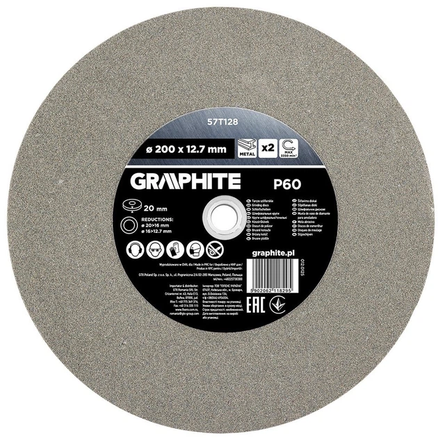 Tarcze szlifierskie Graphite 2 szt 200 x 20 mm (5902062118295) - obraz 3