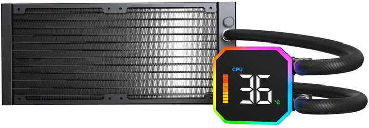 Система рідинного охолодження Montech HyperFlow Digital 240 Black - зображення 4