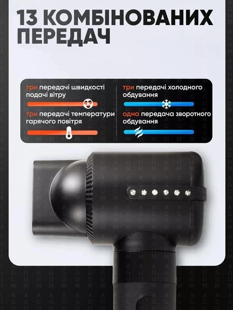 Професійний фен-стайлер 7в1 SalonCare Multi для об'єму та локонів Чорний - зображення 7