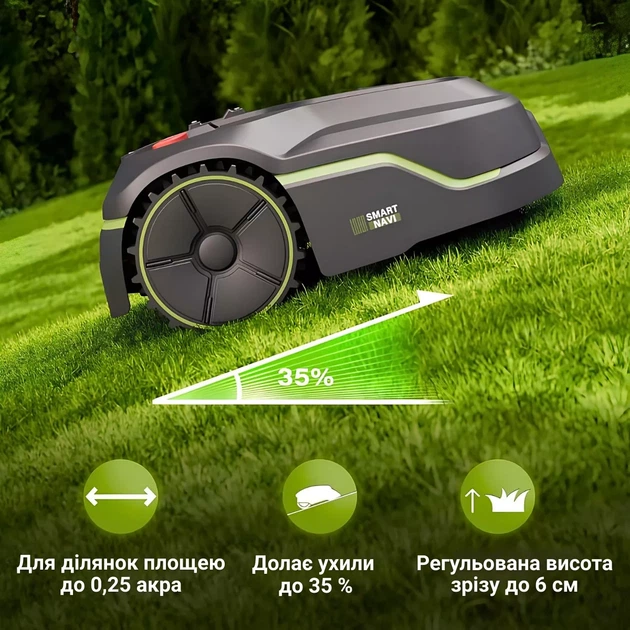 Робот-газонокосилка з GPS і автоматичною картографією, управління через додаток - зображення 7